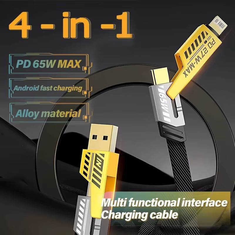 Câble 4-en-1 Ultra Puissant – 65W