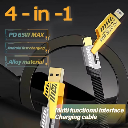 Câble 4-en-1 Ultra Puissant – 65W